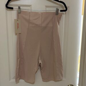 Ruby Ribbon Nude High-Waist Shaping Bike Shorts
